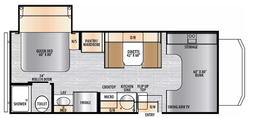 2023 EAST TO WEST RV ENTRADA 2200S, , floor-plans-day image number 0